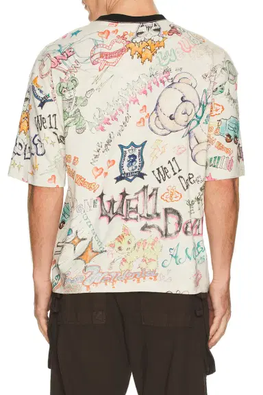 We11Done Doodle Printed T-Shirt | Thumbnail 4