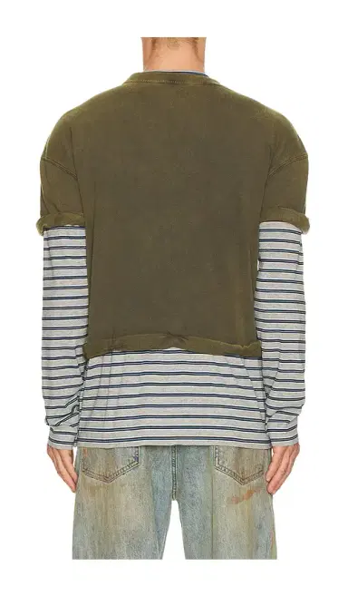 We11Done Layered Striped T-Shirt | Thumbnail 2
