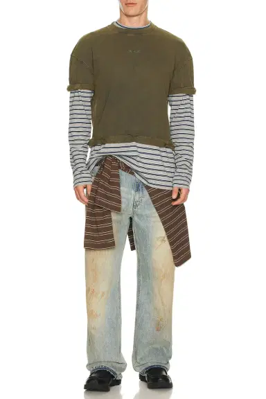 We11Done Layered Striped T-Shirt | Thumbnail 5