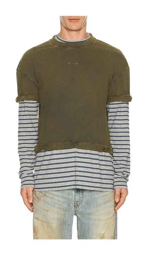 We11Done Layered Striped T-Shirt