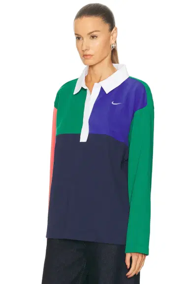 Nike Essential Long Sleeve Polo Top | Thumbnail 3 Nike Essential Long Sleeve Polo Top | Thumbnail 3