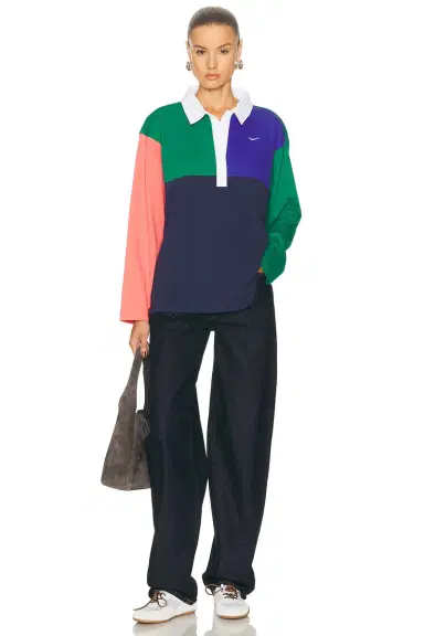 Nike Essential Long Sleeve Polo Top | Thumbnail 5 Nike Essential Long Sleeve Polo Top | Thumbnail 5