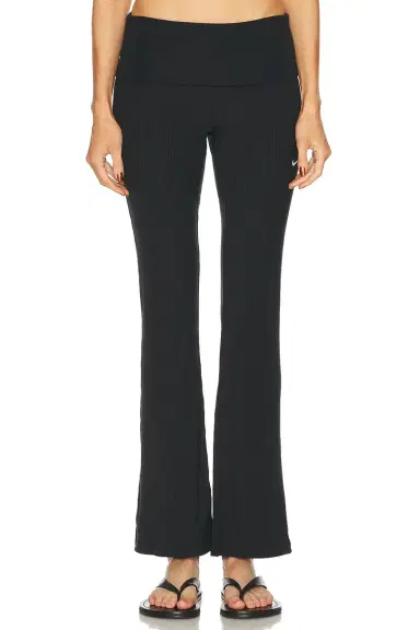 Nike Chill Knit Rib Foldover Flare Pant | Thumbnail 1 Nike Chill Knit Rib Foldover Flare Pant | Thumbnail 1