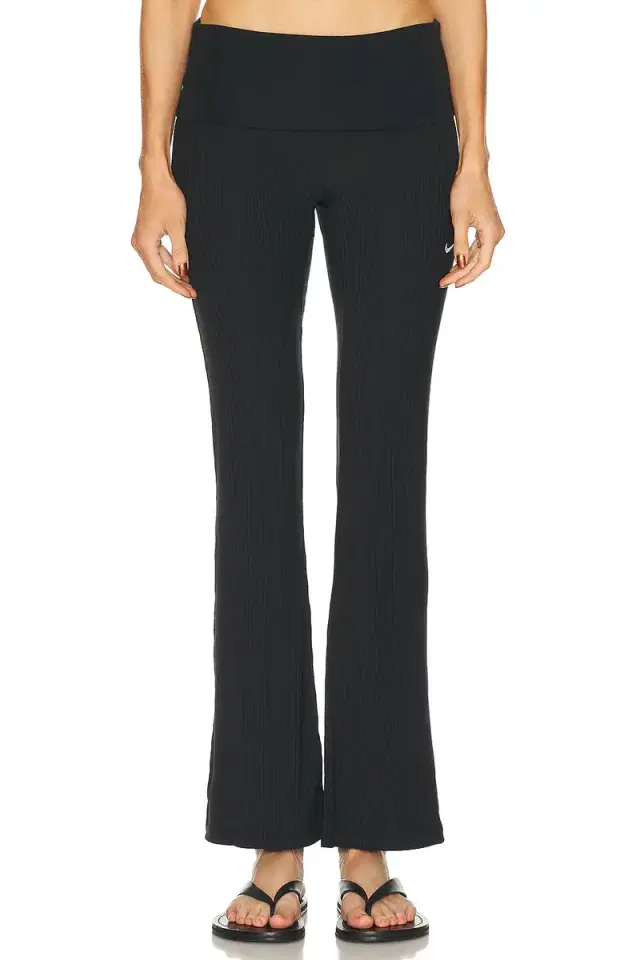Nike Chill Knit Rib Foldover Flare Pant
