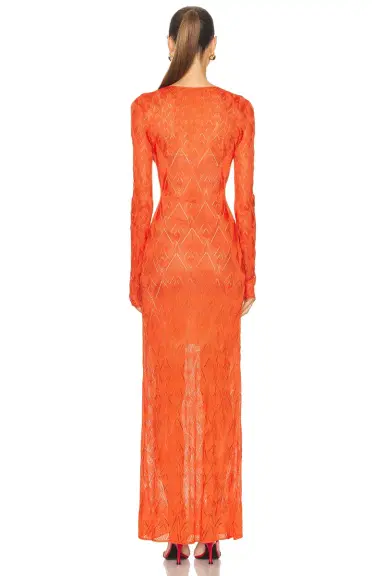 Blumarine Long Sleeve Dress | Thumbnail 3