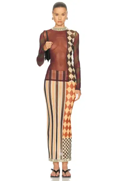 Jean Paul Gaultier Mesh Patchwork Long Sleeve Top | Thumbnail 5 Jean Paul Gaultier Mesh Patchwork Long Sleeve Top | Thumbnail 5