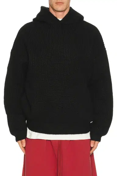 Fear of God ESSENTIALS Heavy Waffle 90'S Hoodie | Thumbnail 3