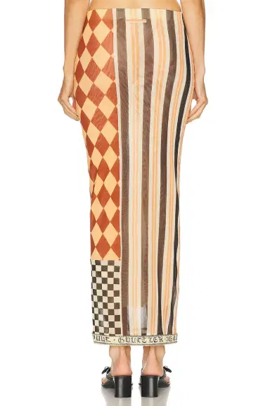 Jean Paul Gaultier Mesh Patchwork Long Skirt | Thumbnail 4 Jean Paul Gaultier Mesh Patchwork Long Skirt | Thumbnail 4
