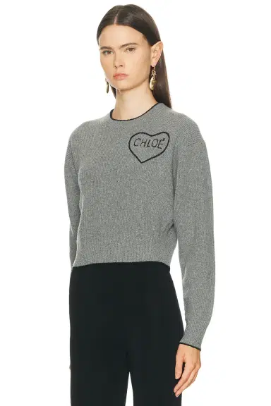 Chloé Embroidered Heart Logo Sweater | Thumbnail 2 Chloé Embroidered Heart Logo Sweater | Thumbnail 2