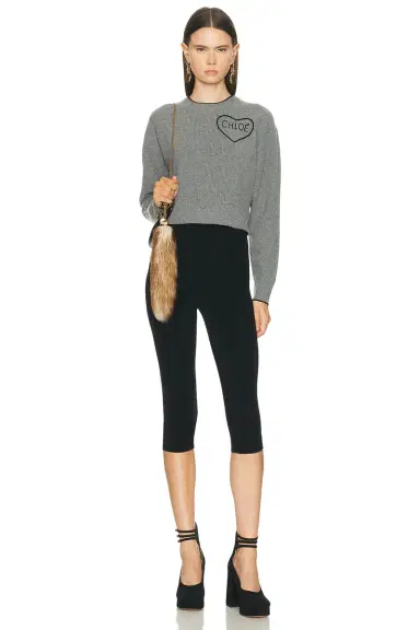 Chloé Embroidered Heart Logo Sweater | Thumbnail 4 Chloé Embroidered Heart Logo Sweater | Thumbnail 4