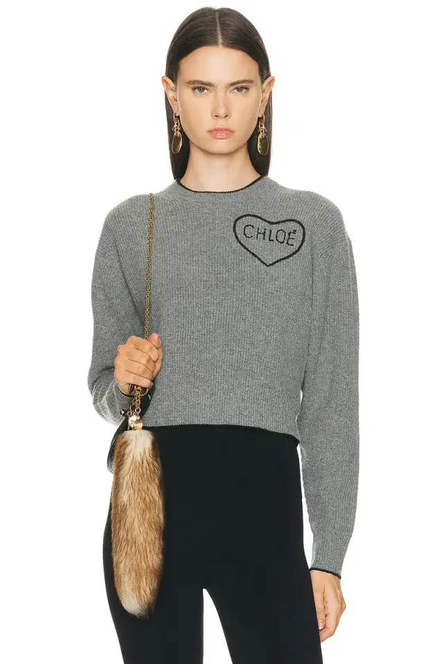 Chloe Embroidered Heart Logo Sweater