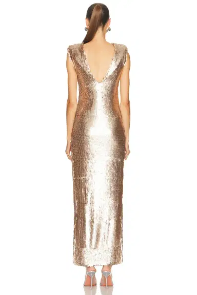 SEV V-Back Sculpted Sequin Dress | Thumbnail 4