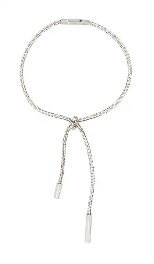 AREA Crystal Knot Necklace