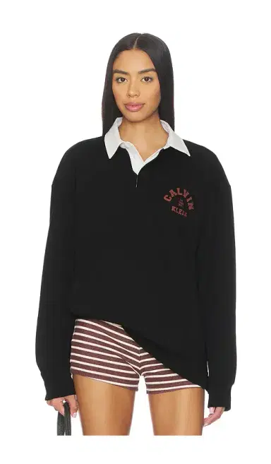 Calvin Klein Compact Rugby Long Sleeve Polo | Thumbnail 1 Calvin Klein Compact Rugby Long Sleeve Polo | Thumbnail 1