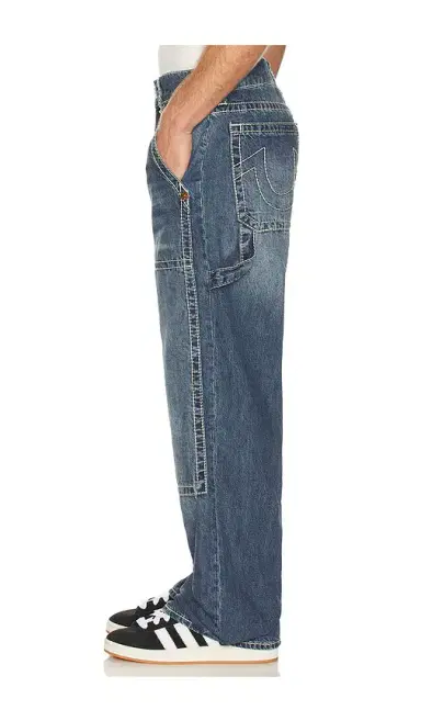 True Religion Vinny Ultra Baggy Carpenter Big T Denim Pant | Thumbnail 2 True Religion Vinny Ultra Baggy Carpenter Big T Denim Pant | Thumbnail 2