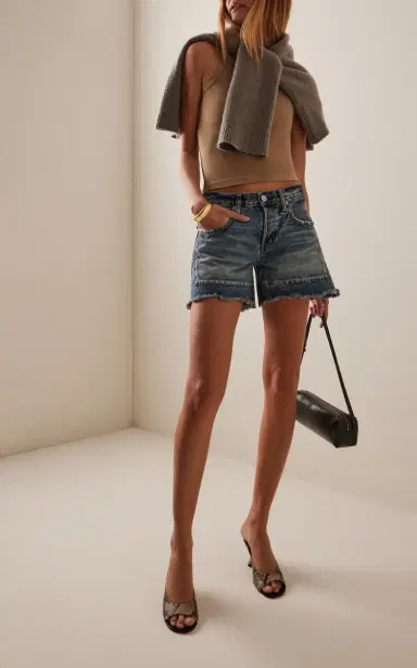 Moussy Vintage Remo Remake Denim Shorts | Thumbnail 2