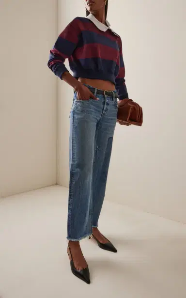 Moussy Vintage Woodville Rigid Low-Rise Straight-Leg Jeans | Thumbnail 2