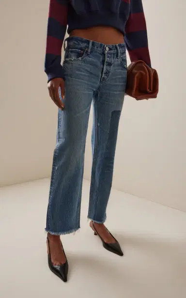 Moussy Vintage Woodville Rigid Low-Rise Straight-Leg Jeans | Thumbnail 3