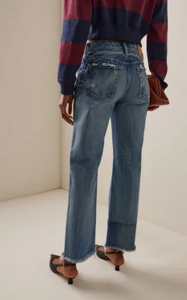 Moussy Vintage Woodville Rigid Low-Rise Straight-Leg Jeans | Thumbnail 4