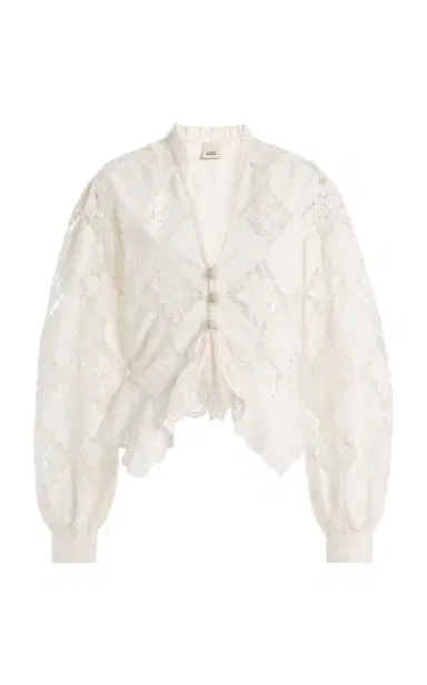 Isabel Marant Nina Cotton-Linen Blouse | Thumbnail 1 Isabel Marant Nina Cotton-Linen Blouse | Thumbnail 1