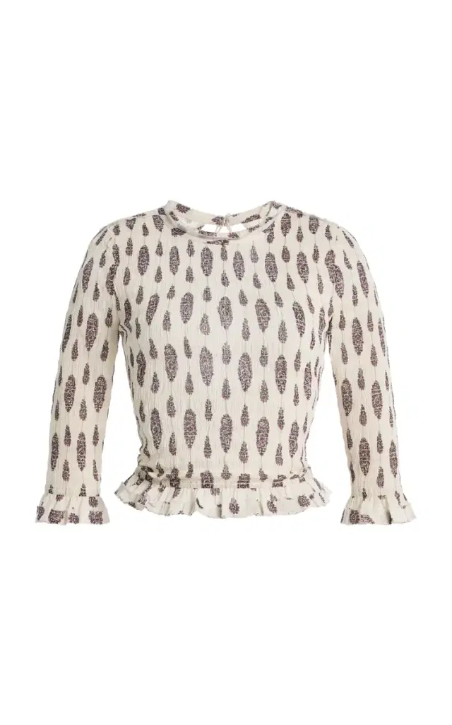 Arie Printed Cotton Top