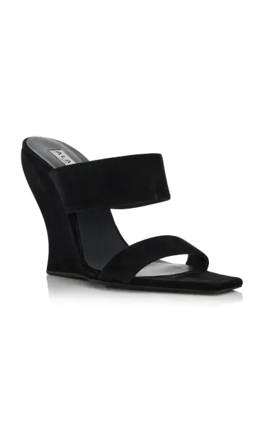 Alaïa Suede Wedge Mules | Thumbnail 4 Alaïa Suede Wedge Mules | Thumbnail 4