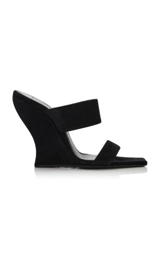 ALAÏA Suede Wedge Mules