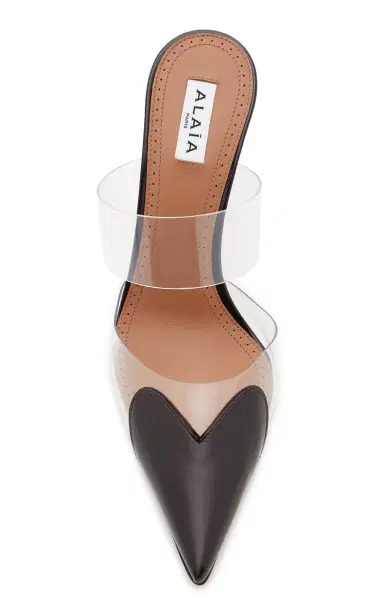 Alaïa Le Cœur PVC; Leather Mules | Thumbnail 3 Alaïa Le Cœur PVC; Leather Mules | Thumbnail 3