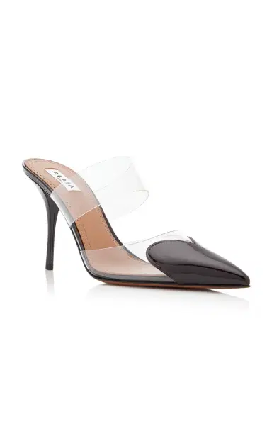 Alaïa Le Cœur PVC; Leather Mules | Thumbnail 4 Alaïa Le Cœur PVC; Leather Mules | Thumbnail 4