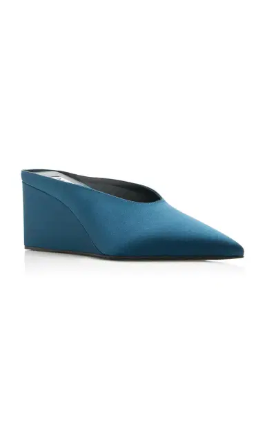 Alaïa Cube Satin Wedge Mules 75 | Thumbnail 5 Alaïa Cube Satin Wedge Mules 75 | Thumbnail 5