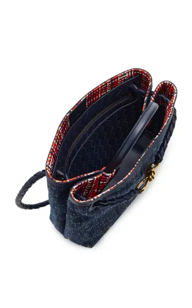 Bottega Veneta Medium Andiamo Denim-Boucle Shoulder Bag | Thumbnail 4 Bottega Veneta Medium Andiamo Denim-Boucle Shoulder Bag | Thumbnail 4