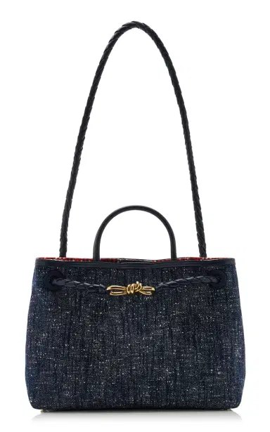 Bottega Veneta Medium Andiamo Denim-Boucle Shoulder Bag | Thumbnail 1 Bottega Veneta Medium Andiamo Denim-Boucle Shoulder Bag | Thumbnail 1