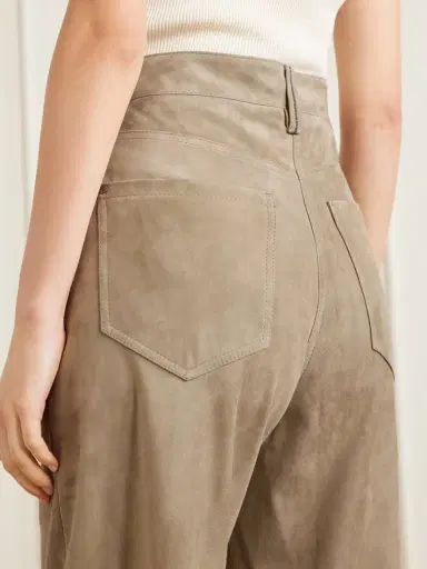 Brunello Cucinelli Embellished Paneled Suede Wide-leg Pants | Thumbnail 5 Brunello Cucinelli Embellished Paneled Suede Wide-leg Pants | Thumbnail 5