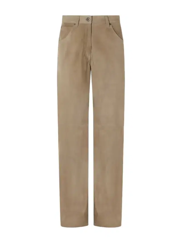 Embellished Paneled Suede Wide-leg Pants