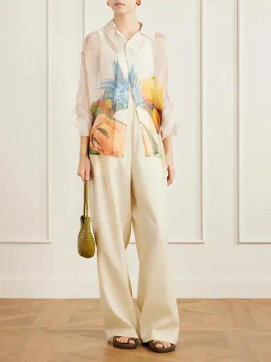 Donde Esteban Salpicon Printed Silk-chiffon Shirt | Thumbnail 2 Donde Esteban Salpicon Printed Silk-chiffon Shirt | Thumbnail 2