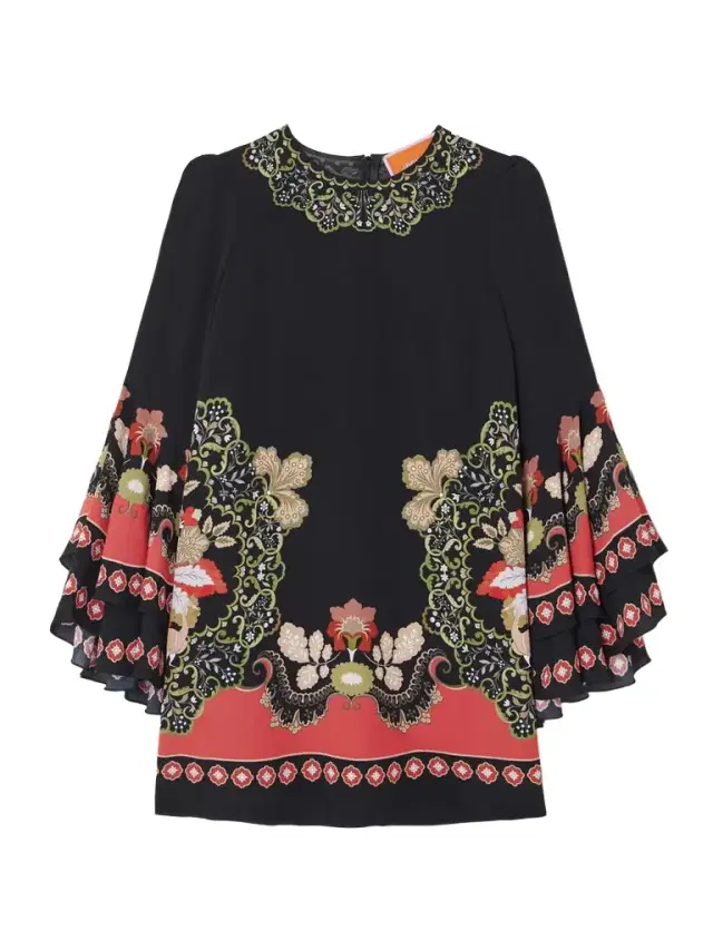 Friday Ruffled Printed Crepe Mini Dress