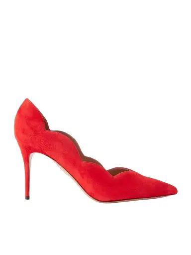 Aquazzura Petal 85 Suede Pumps | Thumbnail 1