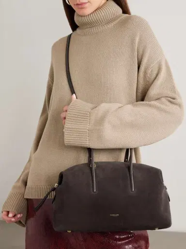 DeMellier The Stockholm Midi Leather-trimmed Suede Tote | Thumbnail 6 DeMellier The Stockholm Midi Leather-trimmed Suede Tote | Thumbnail 6