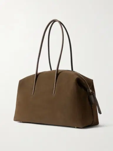 DeMellier The Stockholm Large Leather-trimmed Suede Tote | Thumbnail 3 DeMellier The Stockholm Large Leather-trimmed Suede Tote | Thumbnail 3