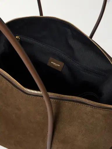DeMellier The Stockholm Large Leather-trimmed Suede Tote | Thumbnail 5 DeMellier The Stockholm Large Leather-trimmed Suede Tote | Thumbnail 5
