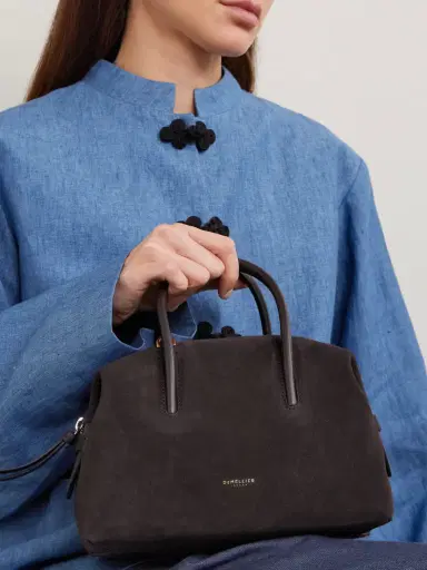 DeMellier The Stockholm Small Leather-trimmed Suede Tote | Thumbnail 2 DeMellier The Stockholm Small Leather-trimmed Suede Tote | Thumbnail 2