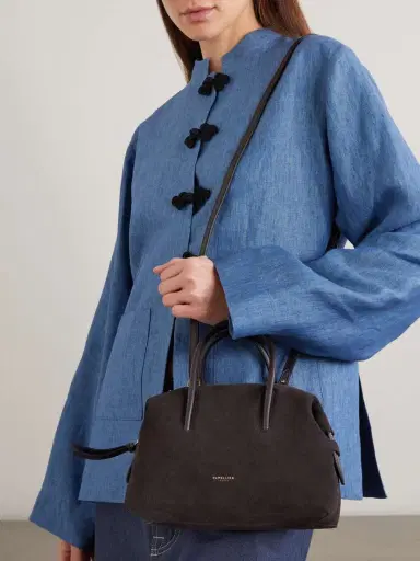 DeMellier The Stockholm Small Leather-trimmed Suede Tote | Thumbnail 6 DeMellier The Stockholm Small Leather-trimmed Suede Tote | Thumbnail 6