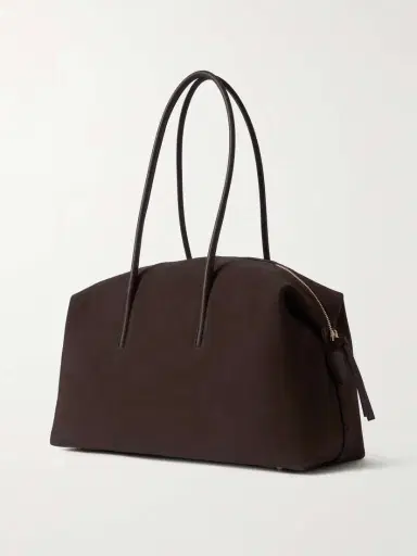DeMellier The Stockholm Large Leather-trimmed Suede Tote | Thumbnail 3 DeMellier The Stockholm Large Leather-trimmed Suede Tote | Thumbnail 3