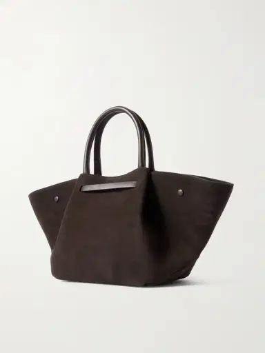 DeMellier The New York Midi Leather-trimmed Suede Tote | Thumbnail 3 DeMellier The New York Midi Leather-trimmed Suede Tote | Thumbnail 3
