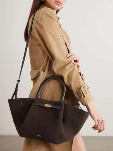 DeMellier The New York Midi Leather-trimmed Suede Tote | Thumbnail 6 DeMellier The New York Midi Leather-trimmed Suede Tote | Thumbnail 6