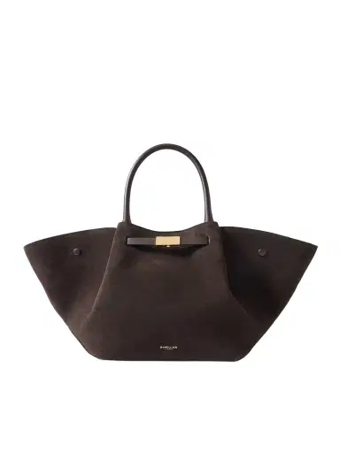 DeMellier The New York Midi Leather-trimmed Suede Tote | Thumbnail 1 DeMellier The New York Midi Leather-trimmed Suede Tote | Thumbnail 1