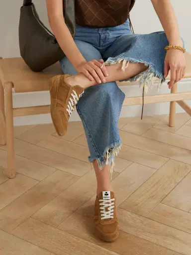 Isabel Marant Senny Perforated Suede Sneakers | Thumbnail 2