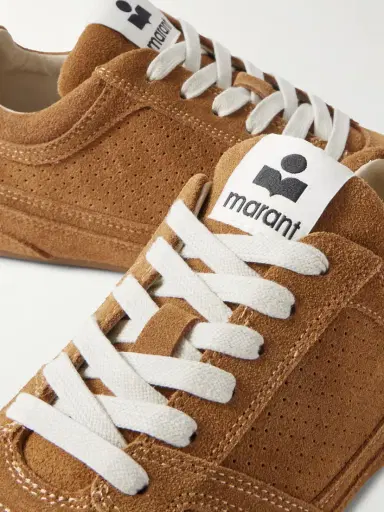 Isabel Marant Senny Perforated Suede Sneakers | Thumbnail 4