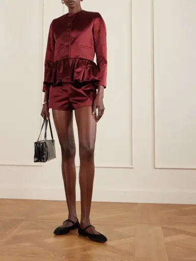 LIBEROWE Verdie Cotton-blend Duchesse-satin Shorts | Thumbnail 2