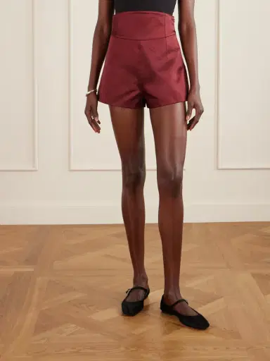 LIBEROWE Verdie Cotton-blend Duchesse-satin Shorts | Thumbnail 3